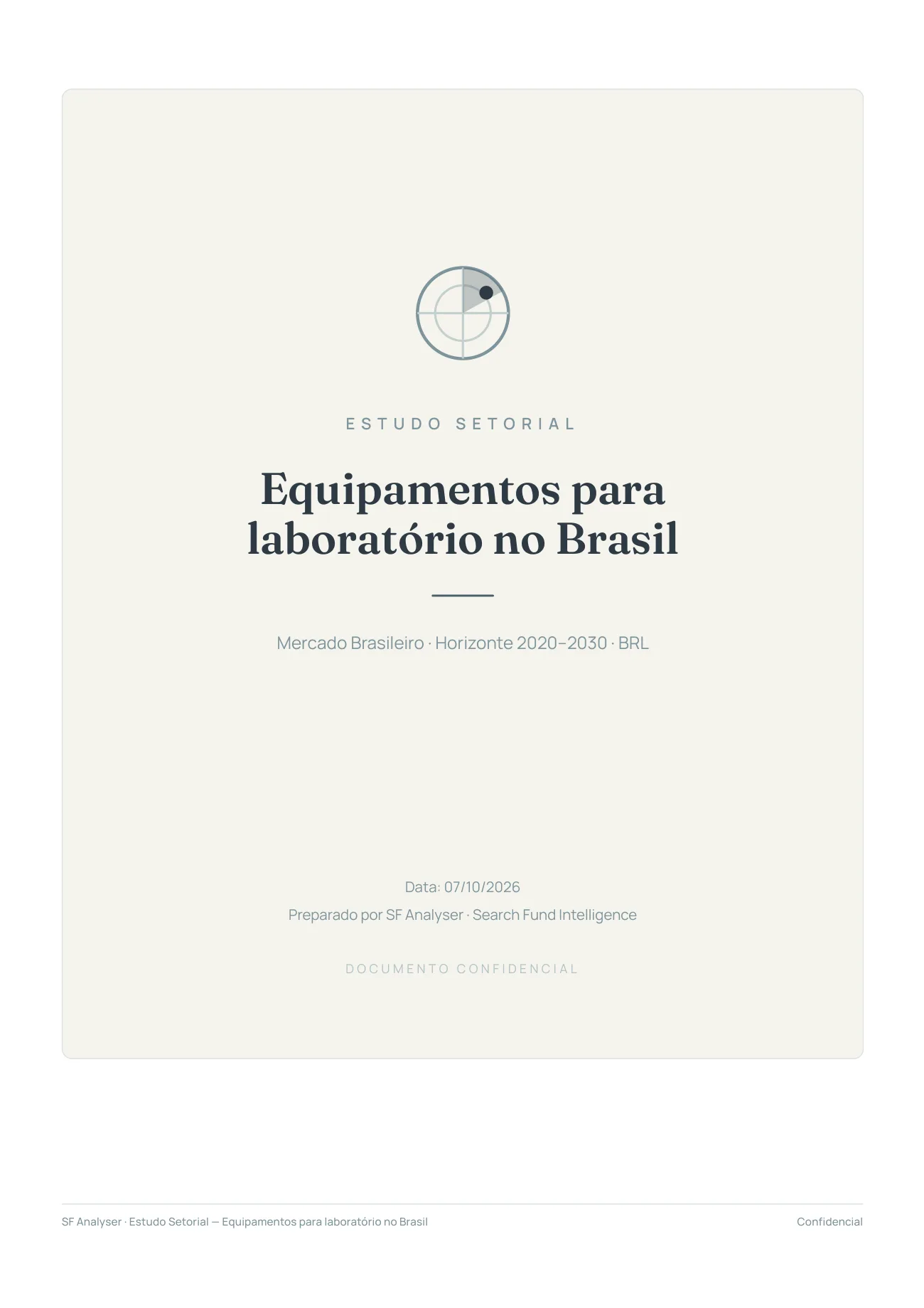 Capa do estudo setorial